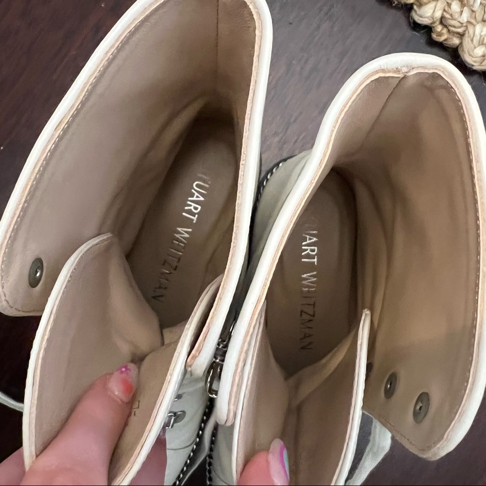 Stuart Weitzman Bone Combat Boots - image 6